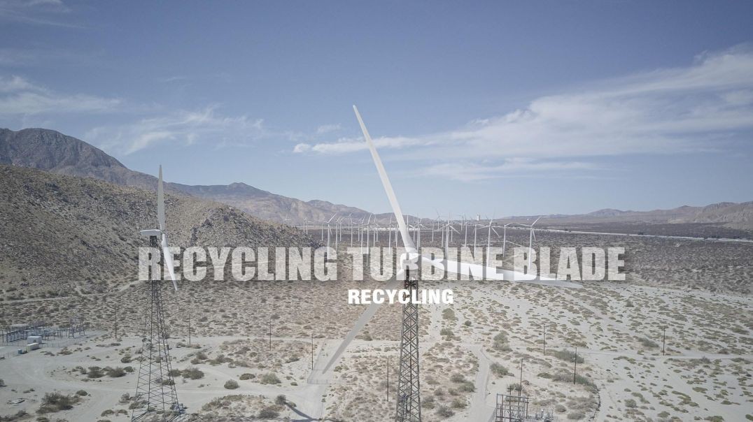 This bike shelter is made from a wind turbine blade