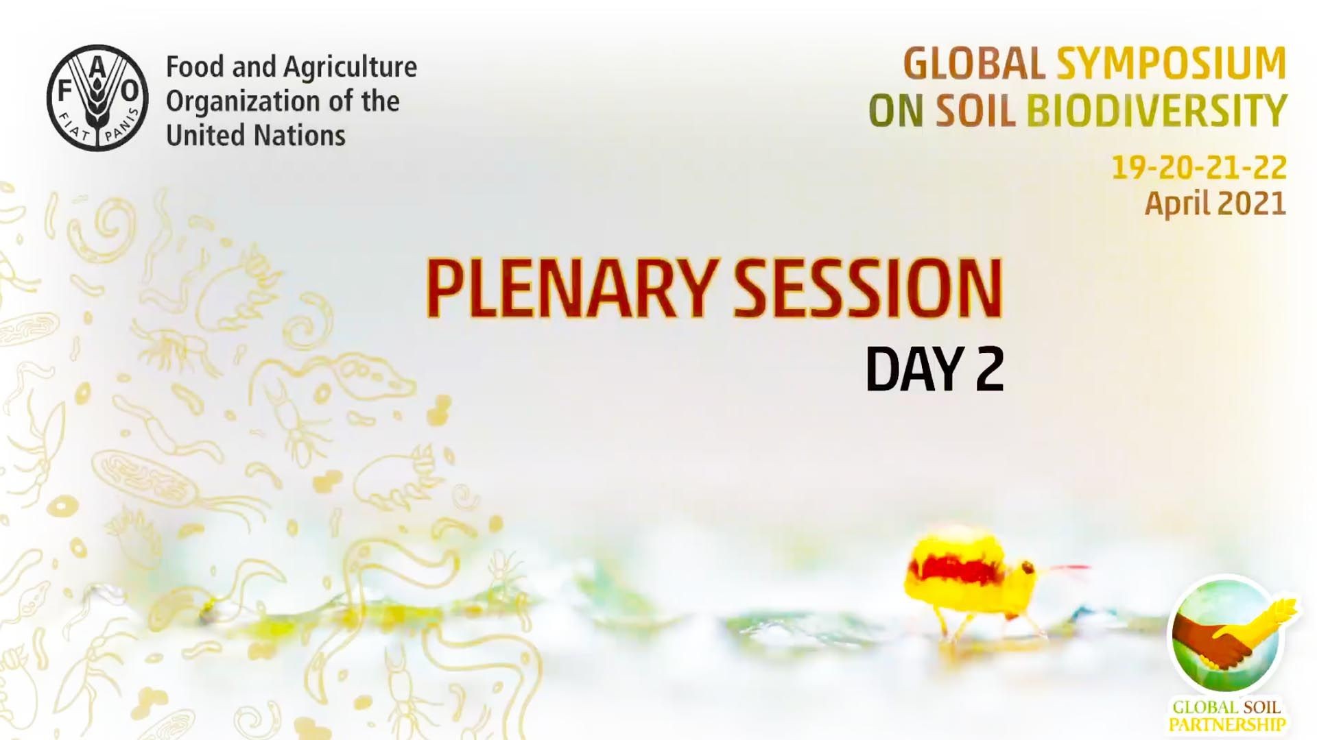 Plenary Session - Day 2 - Global Symposium on Soil Biodiversity