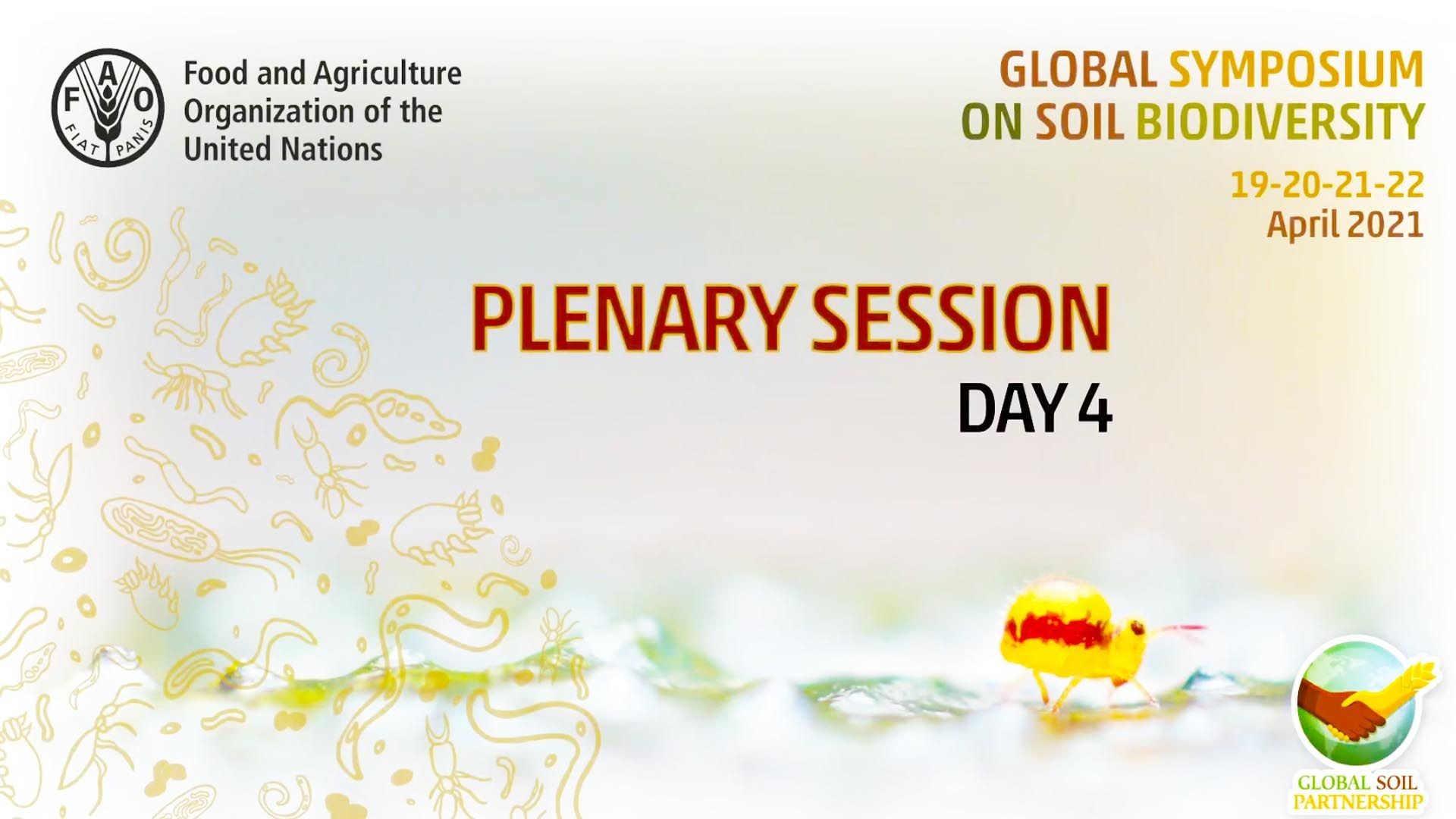 Plenary Session - Day 4 - Global Symposium on Soil Biodiversity