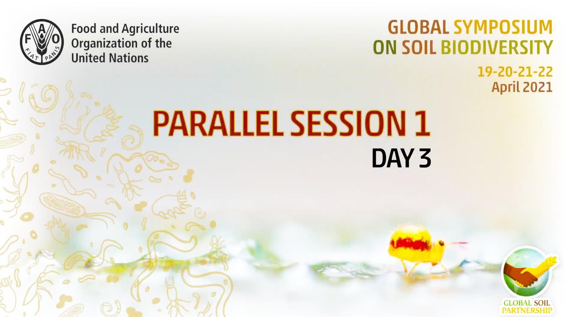 Parallel Session 1 - Day 3 - Global Symposium on Soil Biodiversity