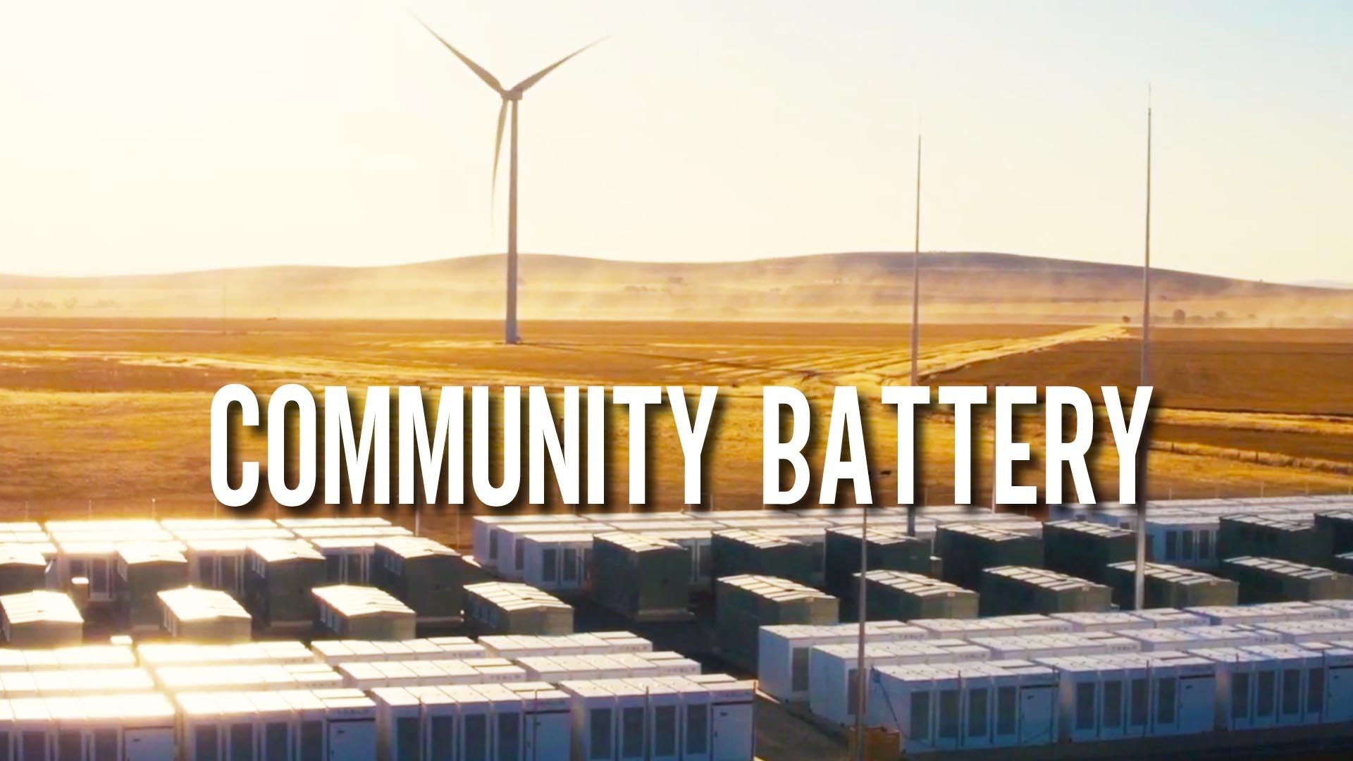 Community battery renewable energy storage