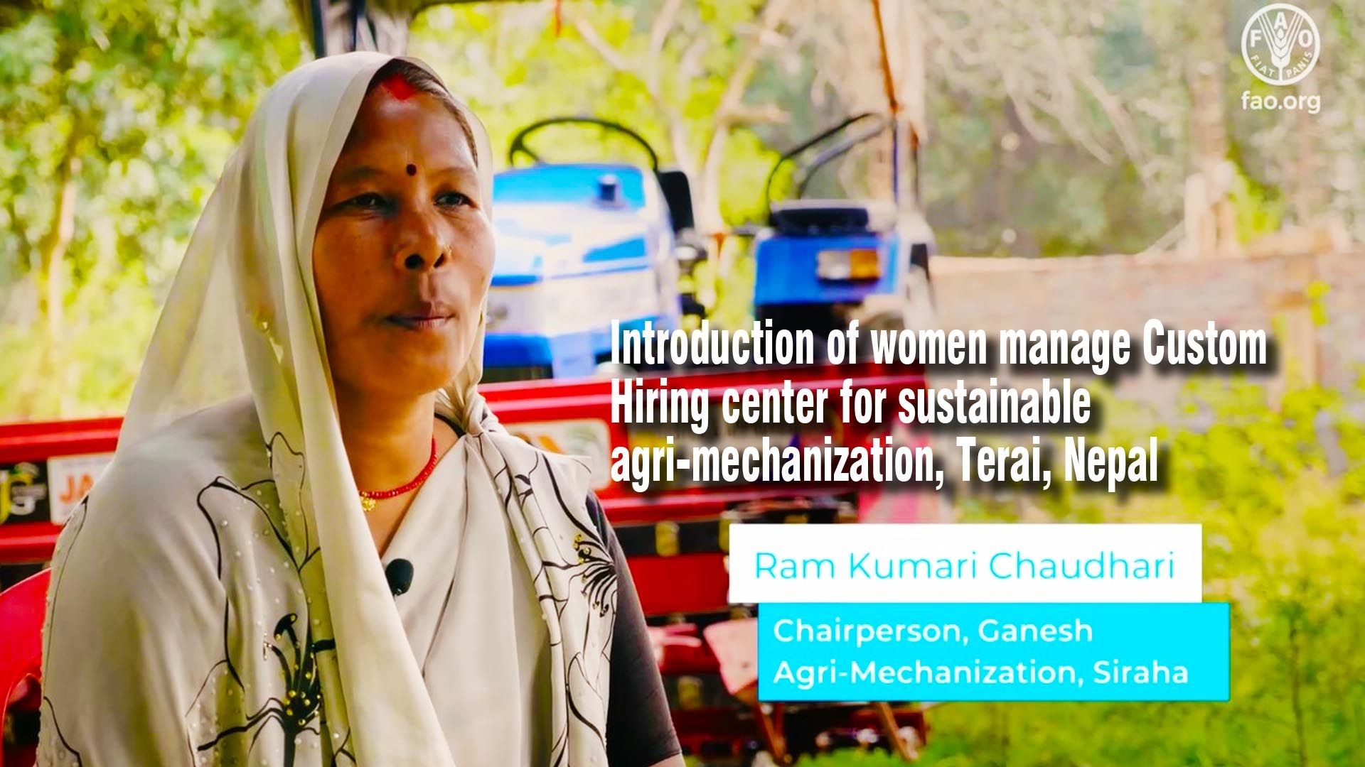 Introduction of women manage Custom Hiring center for sustainable agri-mechanization, Terai, Nepal
